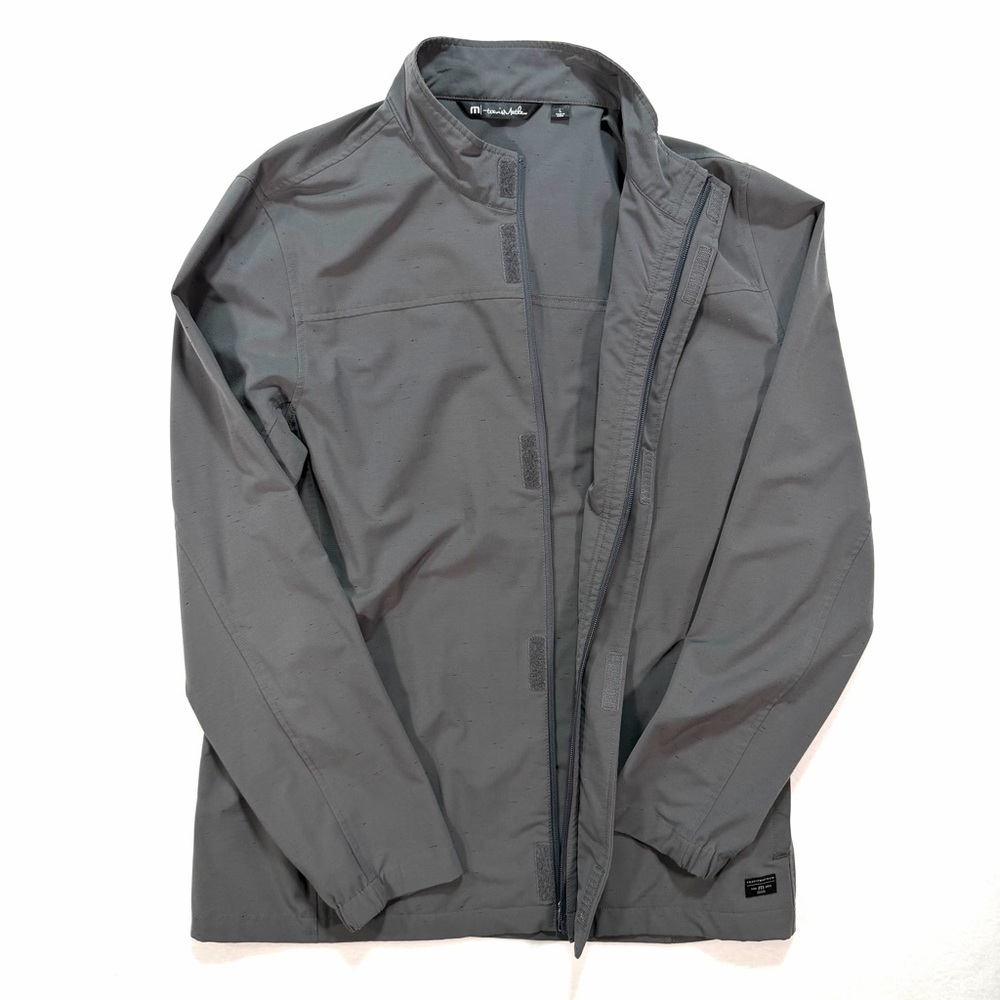 New Travis Mathew Men’s Full Zip Jacket Coat Outerwear Large L Gray Unlined - Picture 2 of 5